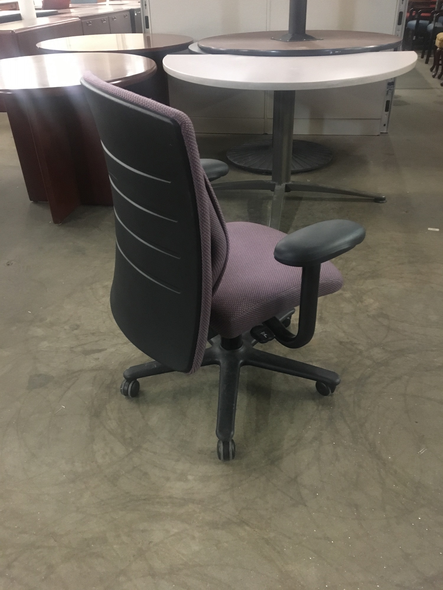 steelcase highback conference style chair mauve fabric